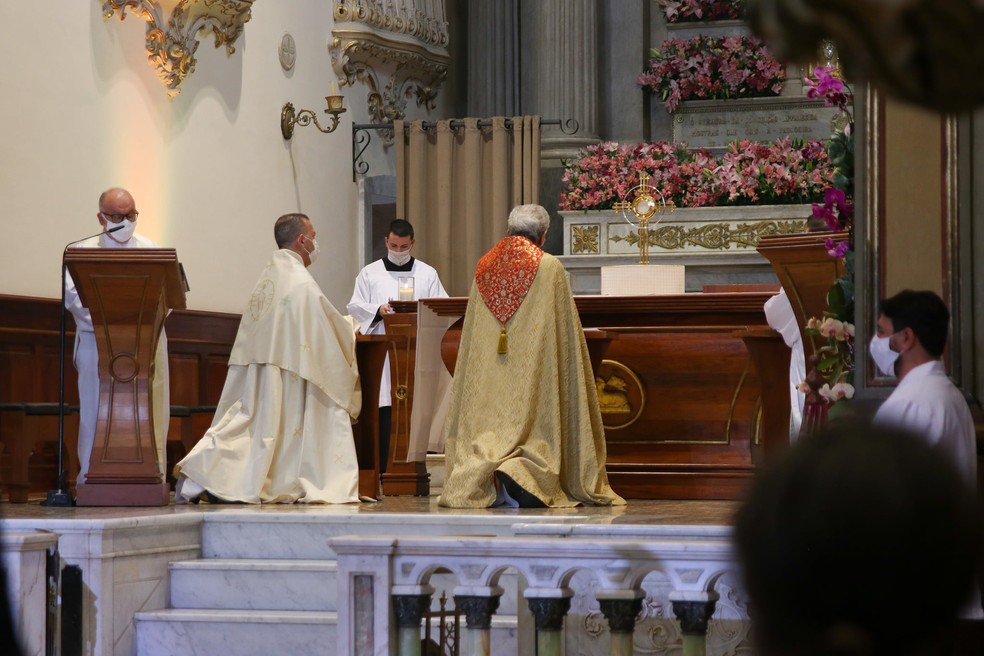 Novena que marca o início da Festa da Padroeira tem início com celebrações virtuais na Basílica de Aparecida (SP) neste sábado (3). — Foto: Maria Alice Figueira/Santuário Nacional