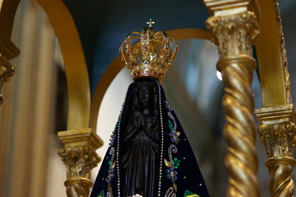 Novena que marca o início da Festa da Padroeira tem início com celebrações virtuais na Basílica de Aparecida (SP) neste sábado (3). — Foto: Maria Alice Figueira/Santuário Nacional