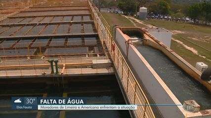 Moradores de Americana e Limeira reclamam de falta d'água em meio à onda de calor Moradores de Americana e Limeira reclamam de falta d'água em meio à onda de calor