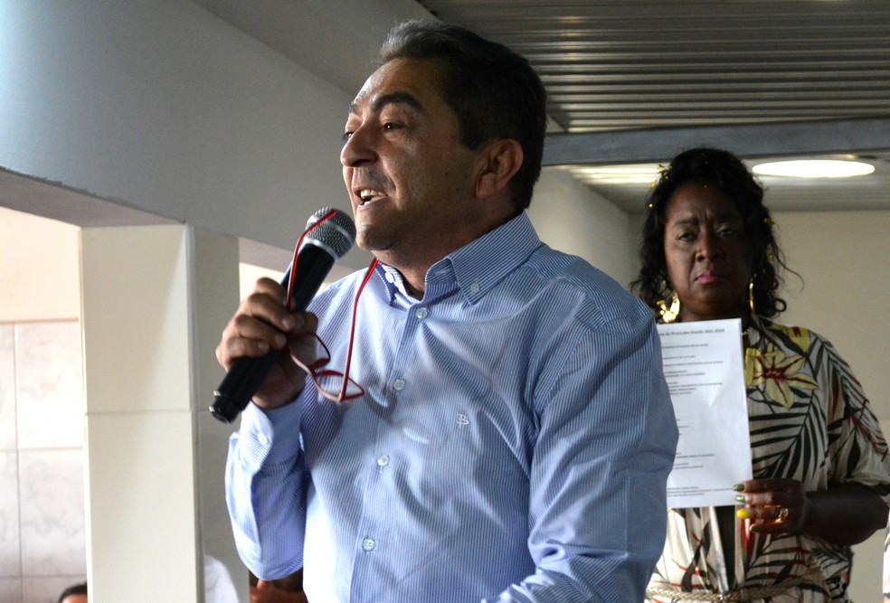 Edvaldo Brito, durante convenção do Avante em Piracicaba — Foto: Rodrigo Pereira/G1