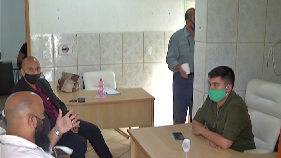 Felipe Lintz participou de reunião nesta terça-feira — Foto: Reprodução/ TV Diário