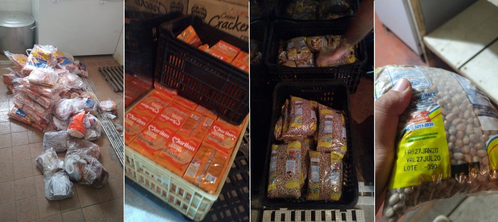 Denúncia apontou mais de 700 quilos de alimentos vencidos da merenda escolar de Garça — Foto: Arquivo pessoal