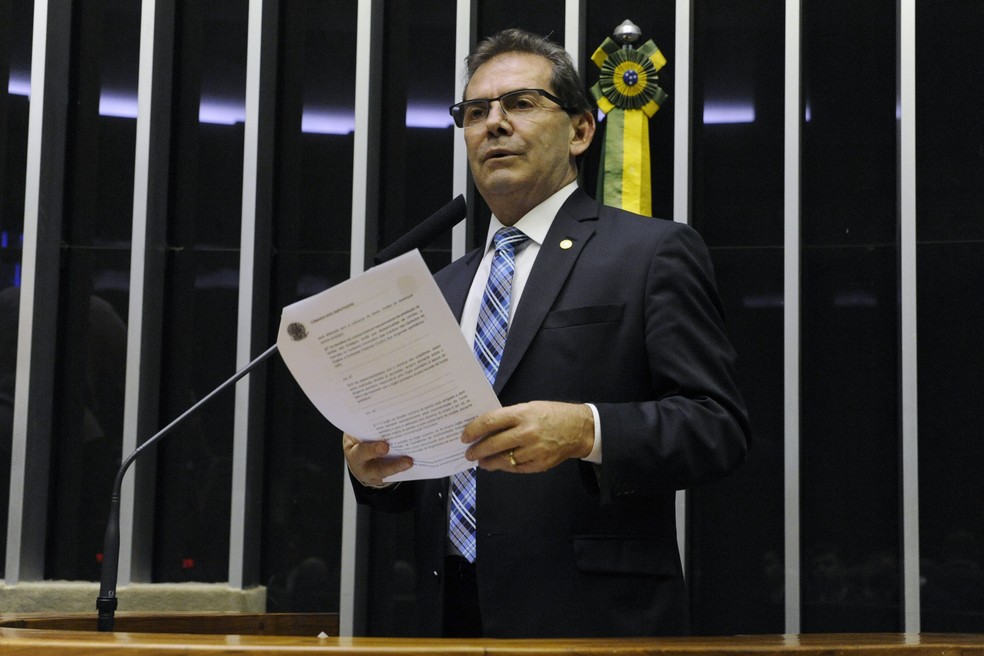 Deputado Paulinho da Força (Solidariedade-SP), durante discurso no plenário da Câmara em 2 de abril de 2019 — Foto: Luis Macedo/Câmara dos Deputados