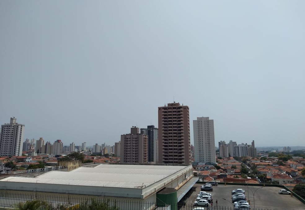 Vista aérea da região do Bairro Alto em Piracicaba nesta sexta-feira, 2 de outubro — Foto: Samantha Silva/G1