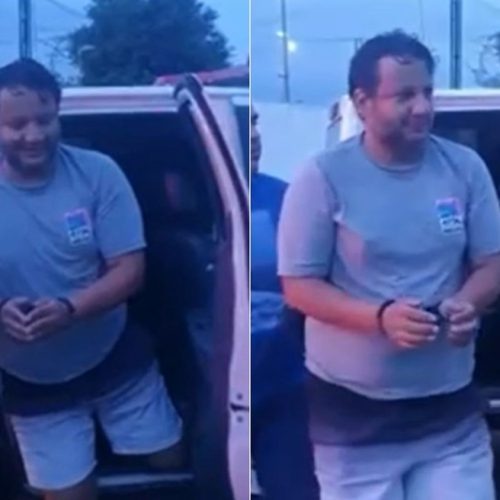 Pai suspeito de asfixiar filha é detido em Santos, SP, com sorriso no rosto