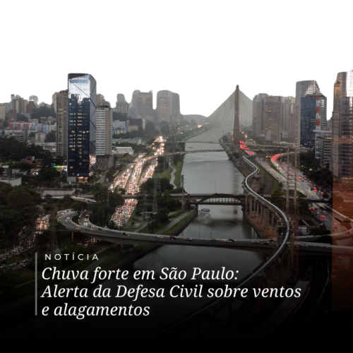 Chuva forte em São Paulo: Alerta da Defesa Civil sobre ventos e alagamentos